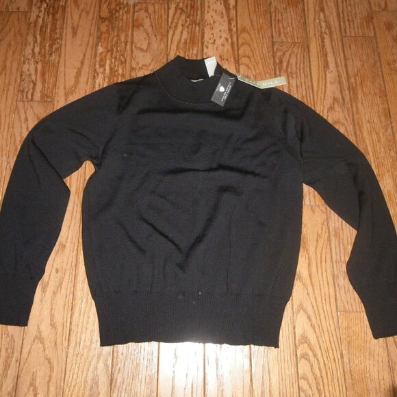 Women's 100% Fine Merino Wool Mock Turtleneck Sweater - Picture 1 of 2